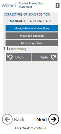 correct pre-op manually