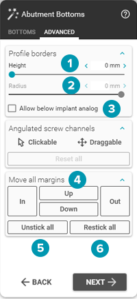 abutment bottoms advanced